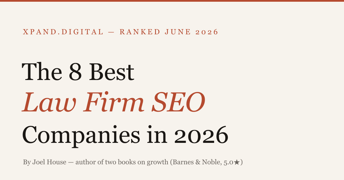 Best law firm SEO companies 2026 — ranked