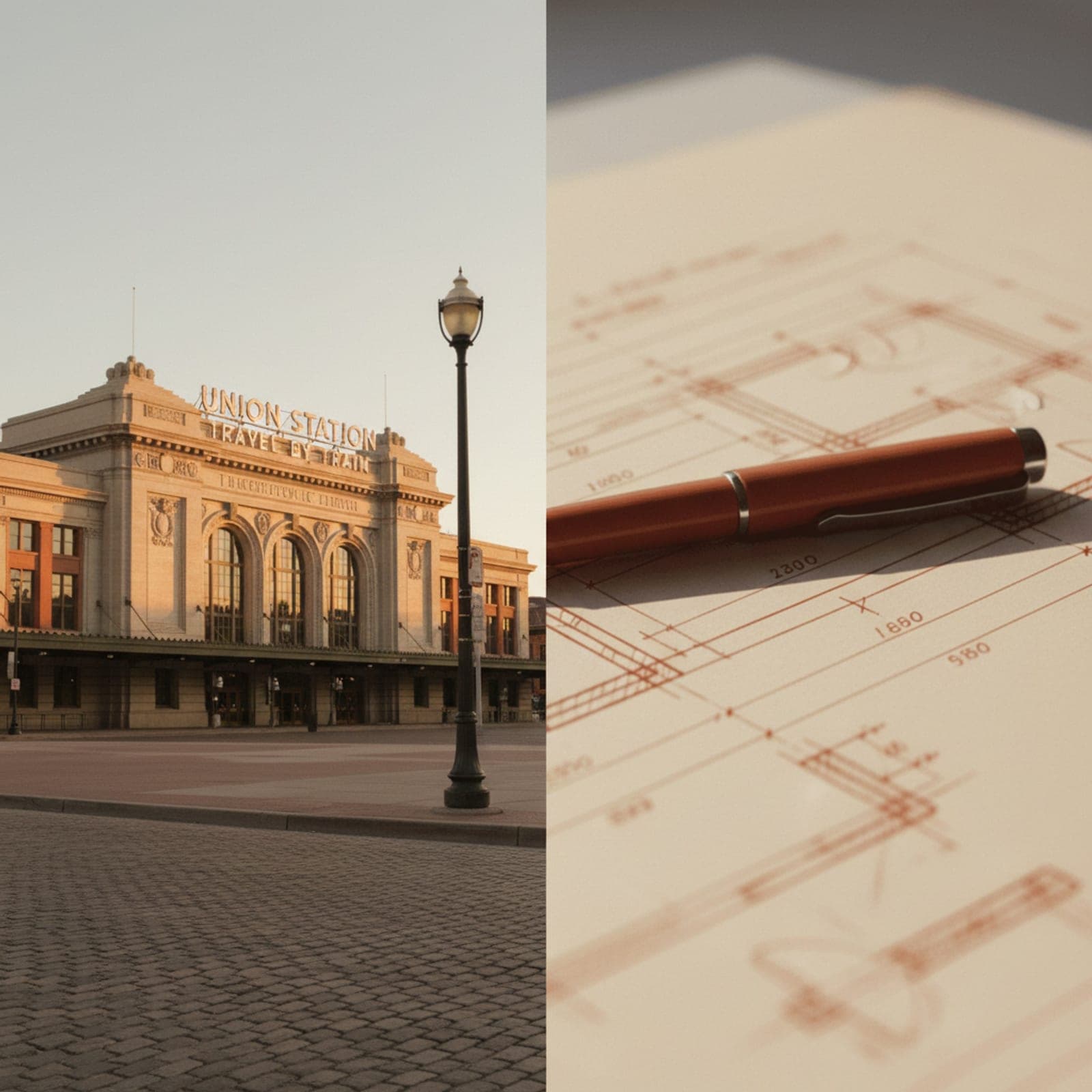 Denver, CO — Union Station under the Front Range