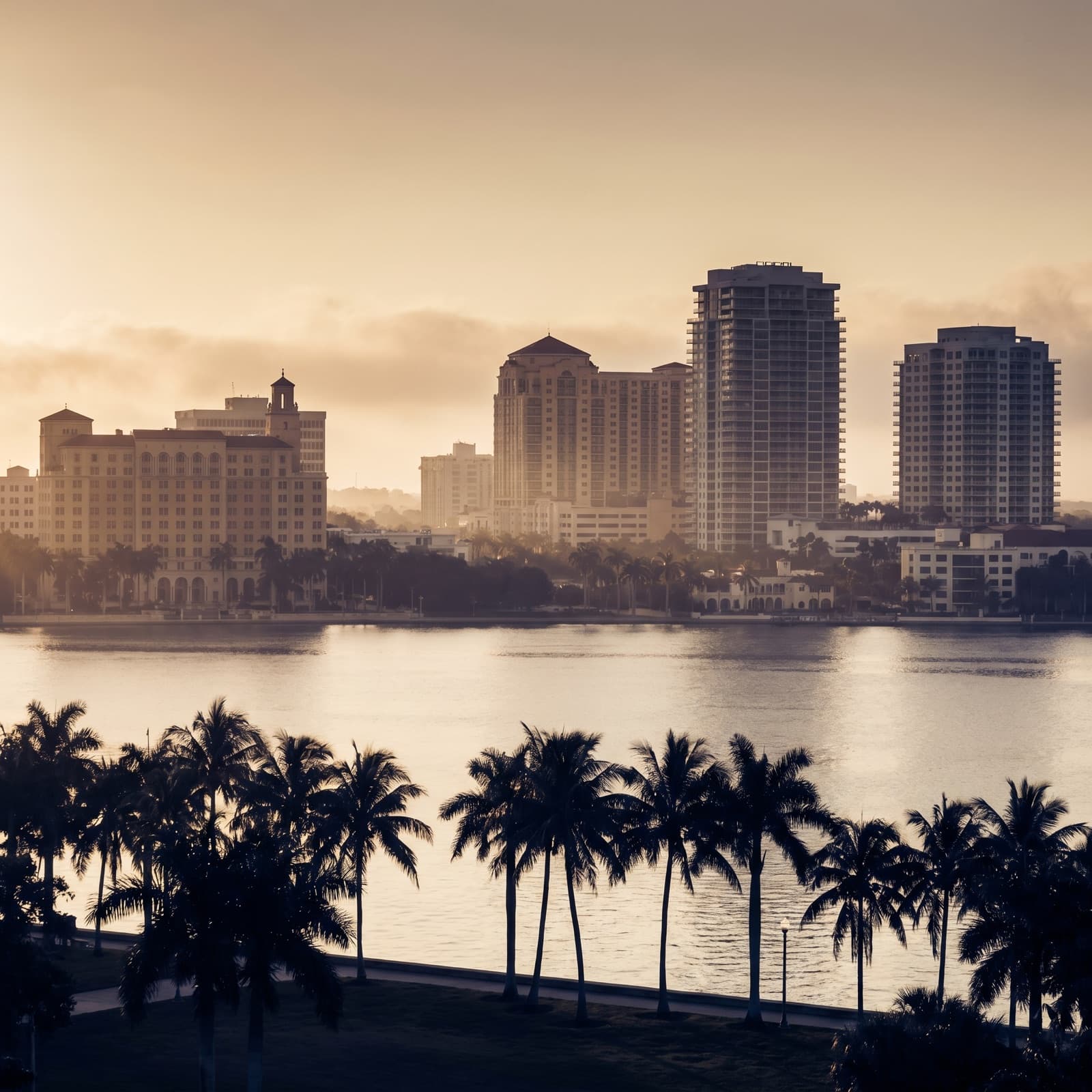 West Palm Beach, FL — Norton Museum of Art and the Intracoastal waterfront